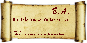 Bartánusz Antonella névjegykártya